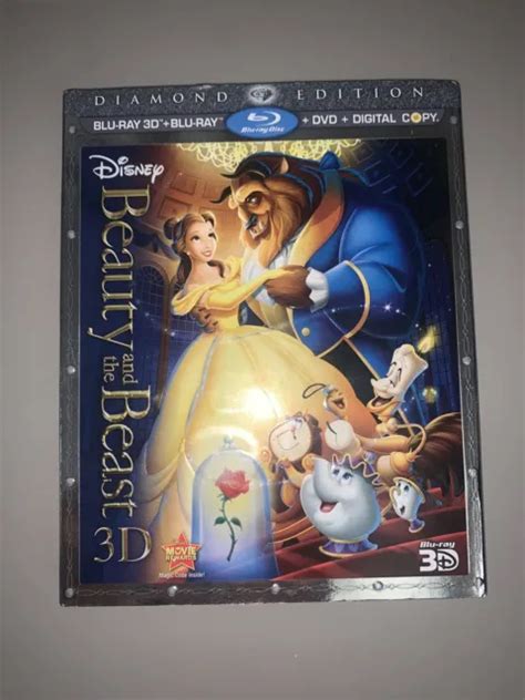 Disney Beauty And The Beast Blu Ray Dvd 5 Disc Set Diamond Edition New
