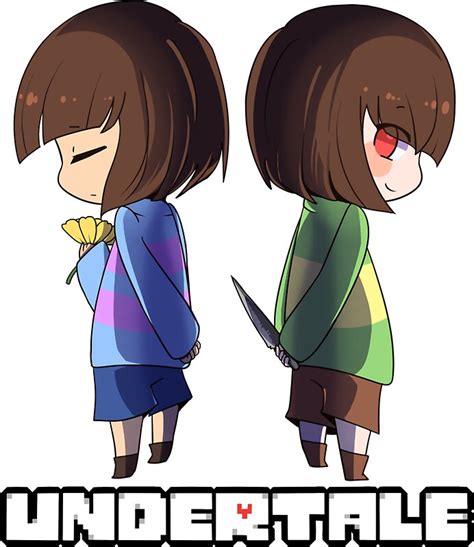 Undertale Chara And Frisk Stickers By Coolguyenzo Redbubble