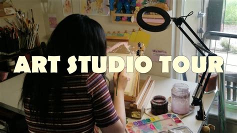 A Mini Art Studio Tour My Workspace 2019 Youtube