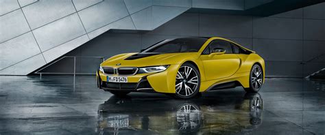 Download 3440x1440 Bmw I8 Yellow Side View Supercar Cars Wallpapers