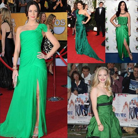 Hollywood Celebrities In Emerald Green Color Hollywood Celebrities