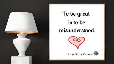Ralph Emerson Print To Be Great Is To Be Misunderstood Etsy