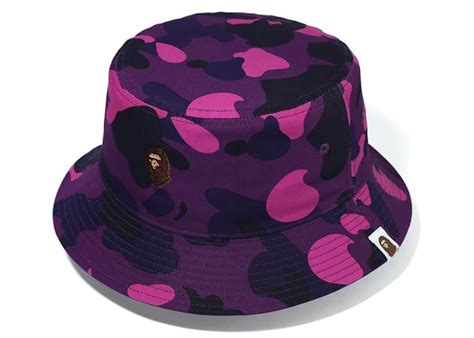 Bape Color Camo Bucket Hat Purple Fw20