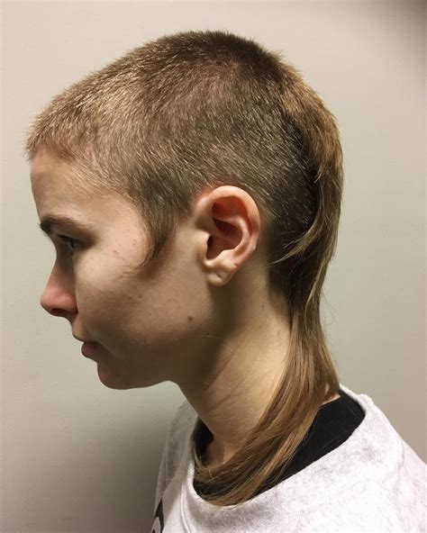 Mullet Buzzed On Top Wavy Haircut