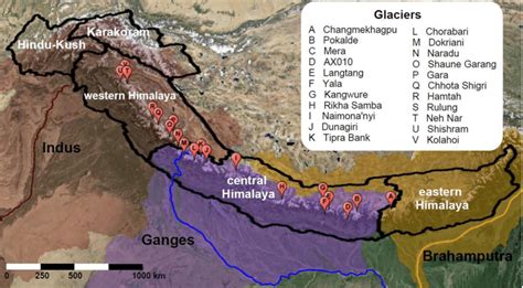 1 Map Of The Hindu Kush Karakoram Himalayan Region Showing The