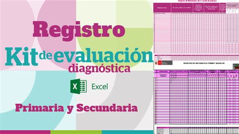 Registro Del Kit De Evaluación Diagnóstica Excel