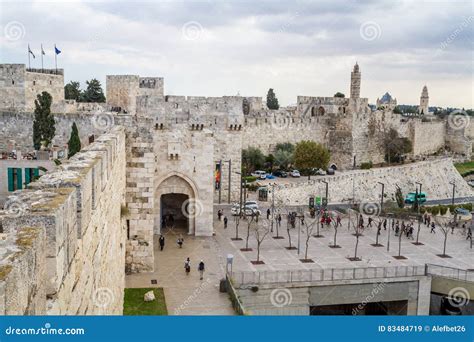 Jaffa Gate Of The Old City In Jerusalem Israel Editorial Stock Image