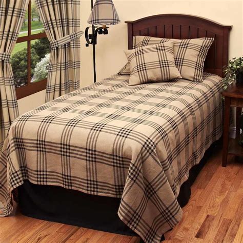 Black Chesterfield Check Twin Bed Cover Textiles And Linens
