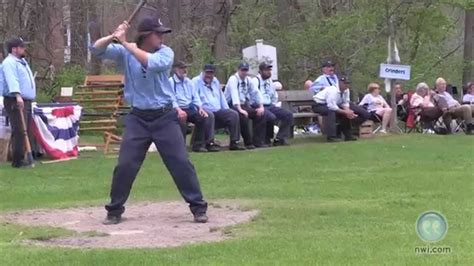 How to open a beer bottle with a carabiner. Grinders open 25th season of vintage baseball - YouTube
