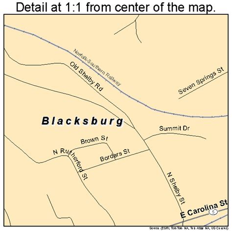 Blacksburg South Carolina Street Map 4506400