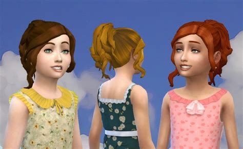 Curly Ponytail For Girls At My Stuff Sims 4 Updates