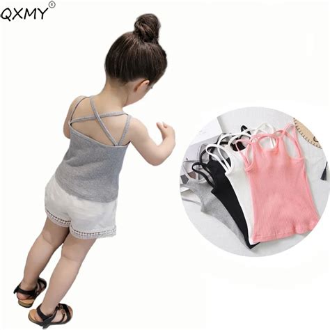 Summer Style Girl Underwear Kids Clothes Cotton Tops Backless Girls