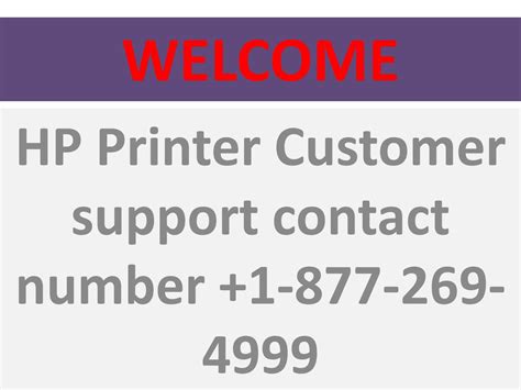 Hp Printer Customer Support Number 1 877 269 4999 By Davidtaylor8126