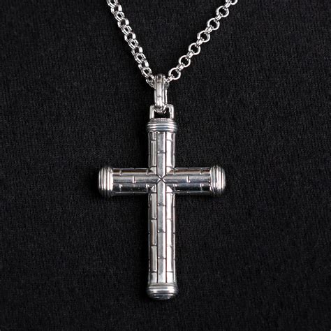 Mens Cross Necklace In Sterling Silver Ben Bridge Jeweler