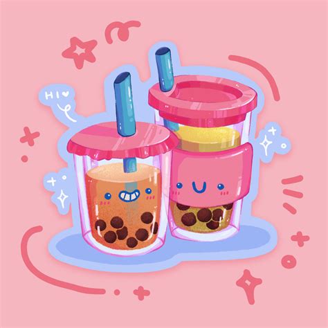 Cover your walls or use it for diy projects with unique designs from independent artists. Cute Bubble Tea Picks | Bubble tea, Tea illustration ...
