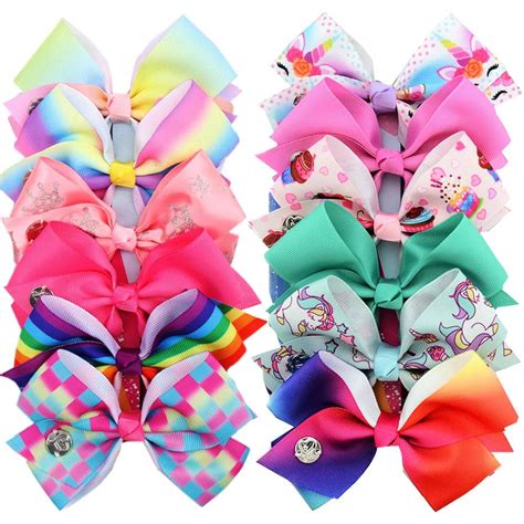 12 Pcs Set Kalolary Jojo Siwa Hair Bows Alligator Clips Girls T 5