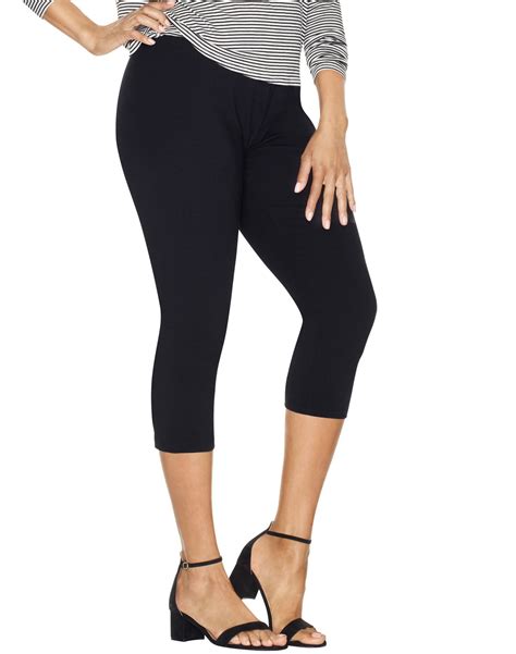Just My Size Women`s Stretch Cotton Capri Leggings 2x Black Walmart Canada
