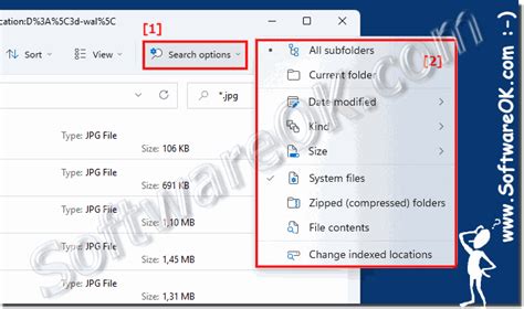 File Explorer Search With And Without Subfolders In Windows 11