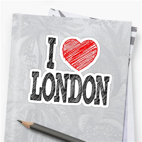 I Love London Stickers By Noonionplease Redbubble