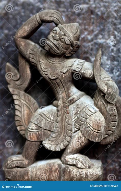 Myanmar Wooden Carving Stock Photo Image 58669010