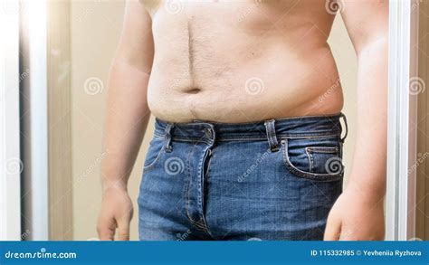 Closeup Photo Of Big Fat Hairy Belly Of Young Shirtless Man Stock Image Image Of Excess Naked