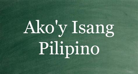 Akoy Isang Pilipino About The Sabayang Pagbigkas Poem