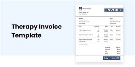 Therapist Invoice Template Free Download In Word Excel And Pdf