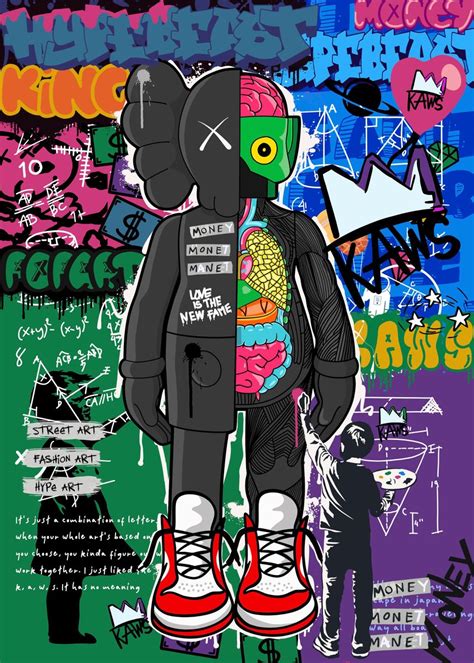 Pop Art Style Kaws Poster By Biopic Studio Displate