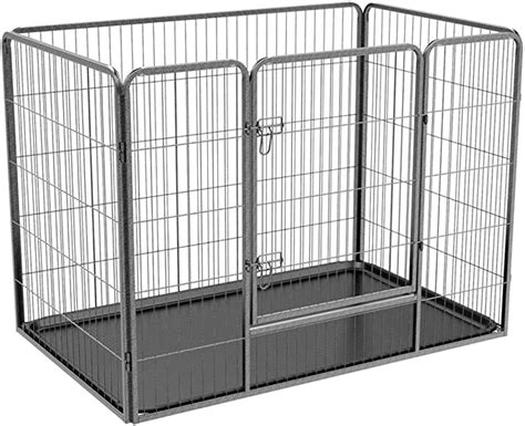 Yaheetech Large Puppy Play Pen Heavy Duty Dog Playpen Whelping With Abs