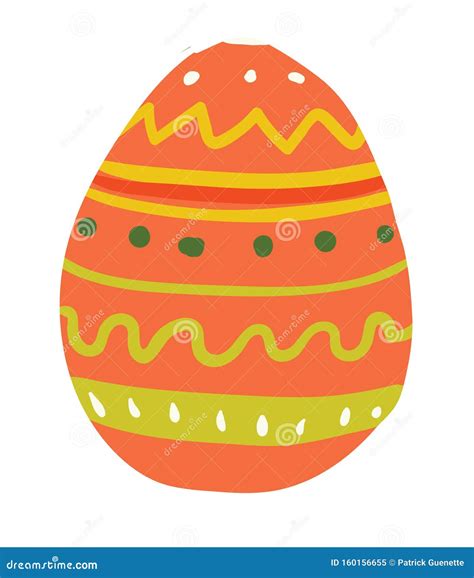 an orange easter egg vector or color illustration stock vector illustration of color fresh