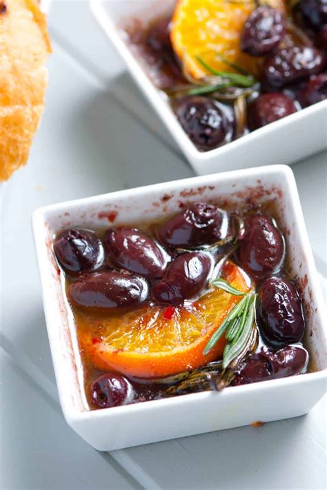 Rosemary Marinated Olives With Clementine