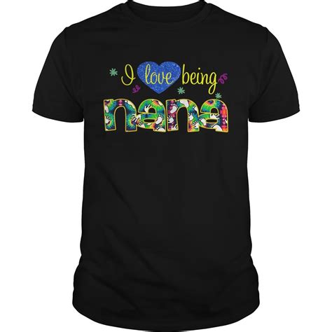 Heart I Love Being Nana Shirt Sweater Hoodie And V Neck T Shirt