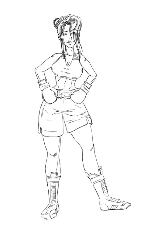 Boxer Girl Sketch 2 By Ramjivt On Deviantart