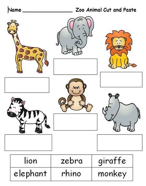 Zoo Worksheets For Kindergarten Pin On Craft Sticks Animales En