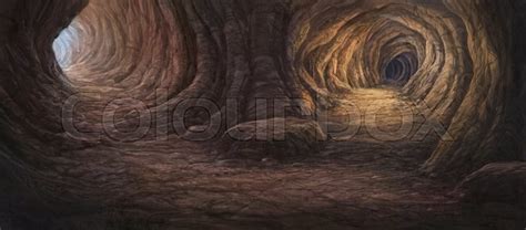 Illustration Inside The Cave Painting Stock Image Colourbox