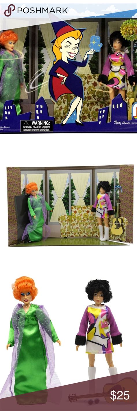 New Mego Dolls Bewitched Endora And Cousin Serena Sparkly Outfits Bewitching Serena
