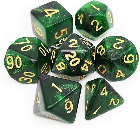 Haxtec Nebula Dnd Dice Set 7pcs Polyhedral Dandd Dice For Roleplaying