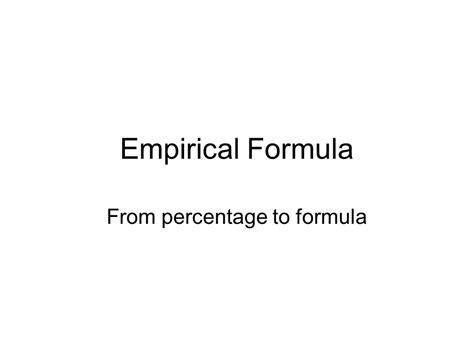 This program determines both empirical and molecular formulas. Empirical Formula - YouTube