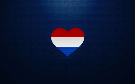 download wallpapers i love netherlands 4k europe blue dotted background dutch flag heart