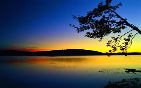 Morning Glow Lake At Sunrise Landscape Photography
