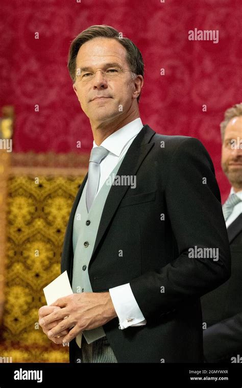outgoing dutch prime minister mark rutte during prinsjesdag 2021 celebrations where they leave