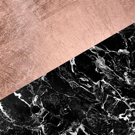 Rose gold brush stroke and border. Chic modern rose gold black marble color block Photographic Print by GirlyTrend | Marble colors ...