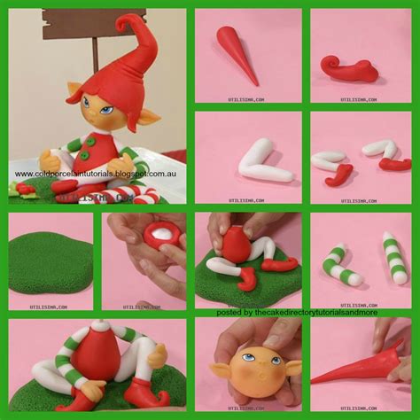 The tree design sits flat so. Christmas Elf Tutorial by Cold Porcelain Tutorials - The ...
