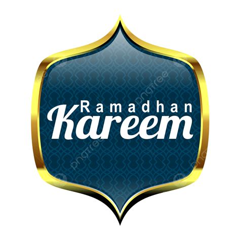 Ramadan Kareem Golden Png Transparent Golden Frame Label With Ramadan