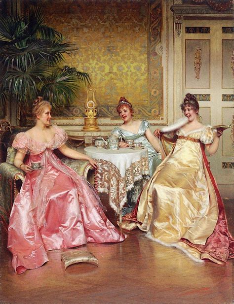 Charles Joseph Frederick Soulacroix - Afternoon Tea for Three