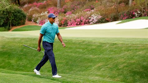 Masters Champion Tiger Woods Walks On The No 13 Green During The