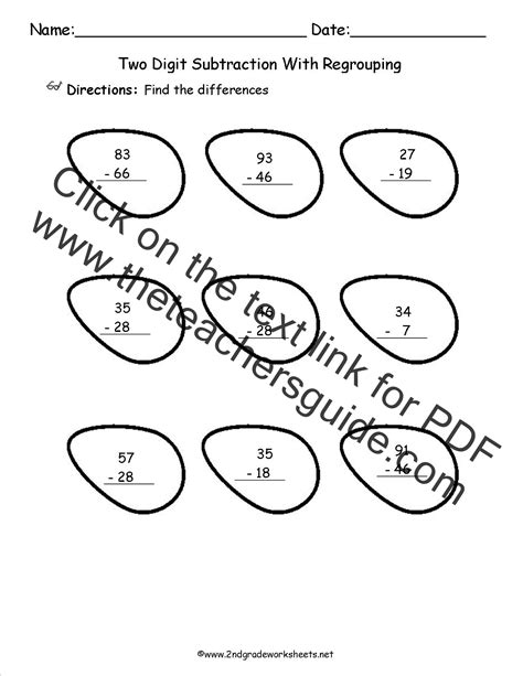 Subtracting two digit numbers no regroup. Two Digit Addition And Subtraction With Regrouping ...