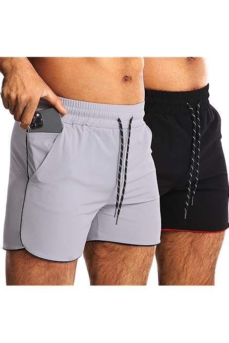 Both Comfortable And Chic Lehmanlin Mens Workout Shorts 3 Inch