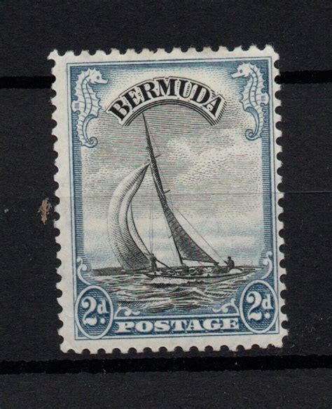Bermuda KGVI 1938 2d Black Blue Mint LHM SG112 WS28862 Caribbean
