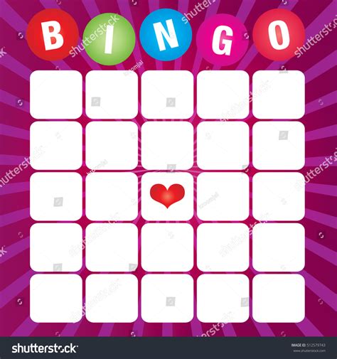 Blank Bingo Cards Vector Format Stock Vector 512579743 Shutterstock